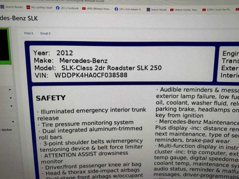Mercedes-Benz SLK SLK250 2012