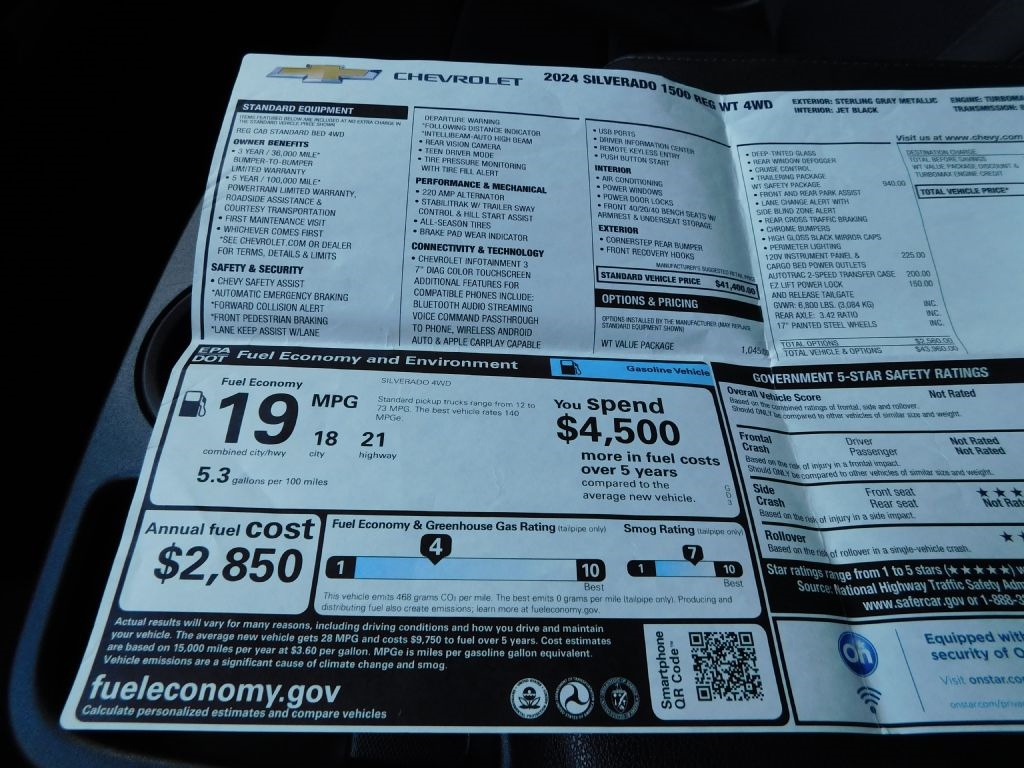 Chevrolet Silverado 1500 LT Reg Cab 4WD 2024