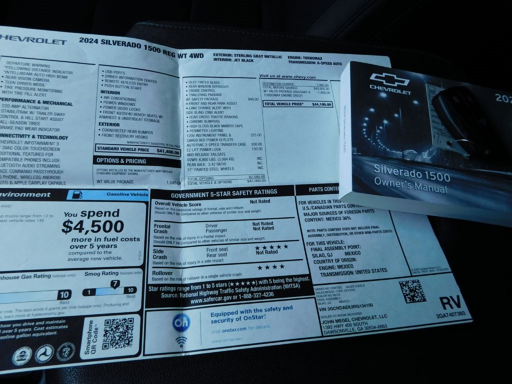 Chevrolet Silverado 1500 LT Reg Cab 4WD 2024