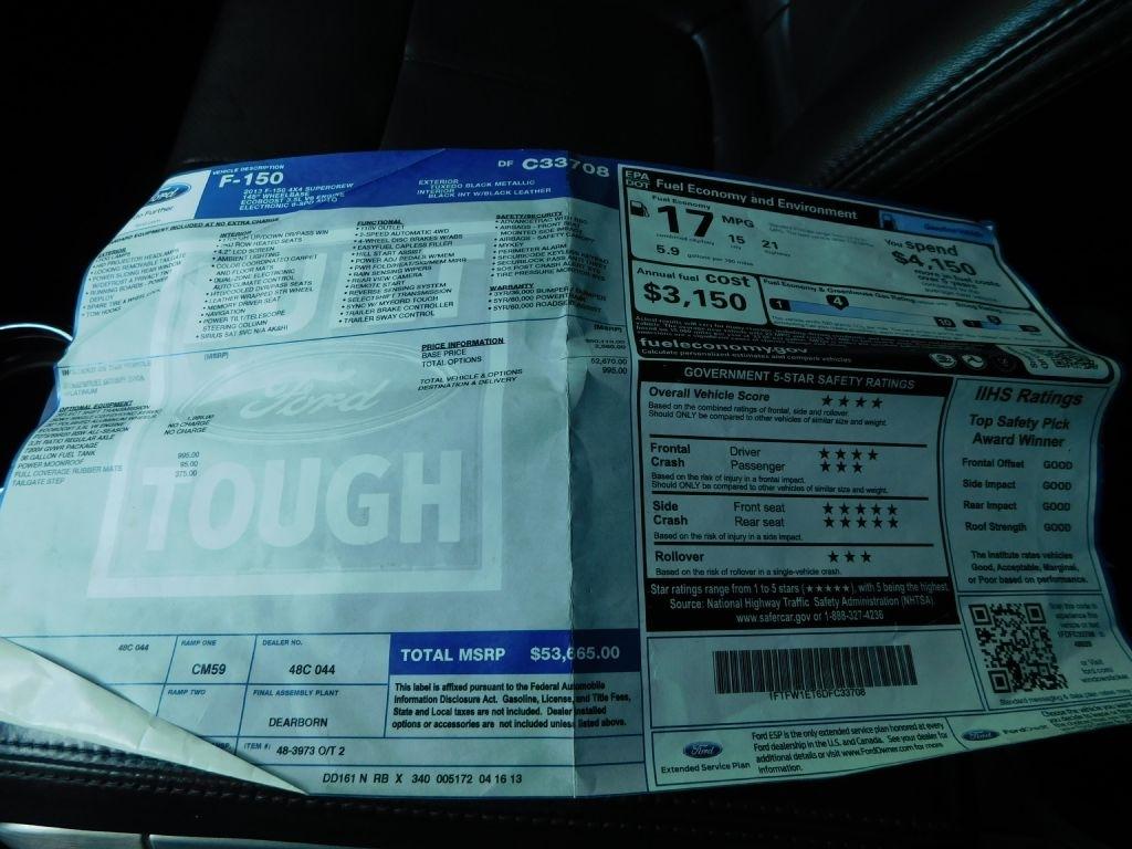 Ford F-150 Platinum SuperCrew 5.5-ft. Bed 4WD 2013