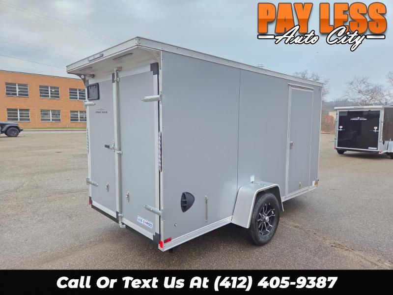 2026 US Cargo 6x12 Rear Spoiler, BARN DOORS, Aluminum Rims