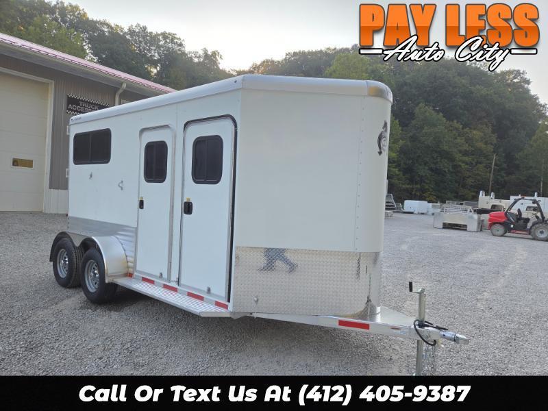 2026 US Cargo 6.5x14 Adam 2 Horse Straight Load ALUMINUM Horse Trailer