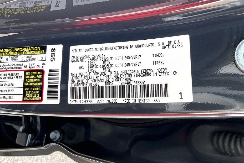 Toyota Tacoma 2WD TRD Sport Double Cab 5' Bed AT (Natl) 2025