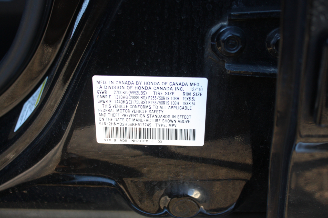 Acura MDX 6-Spd AT w/Advance Package 2011