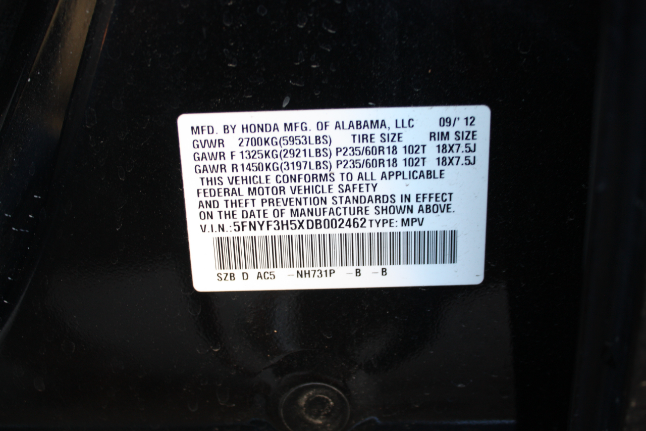 Honda Pilot EX-L 2WD 5-Spd AT 2013