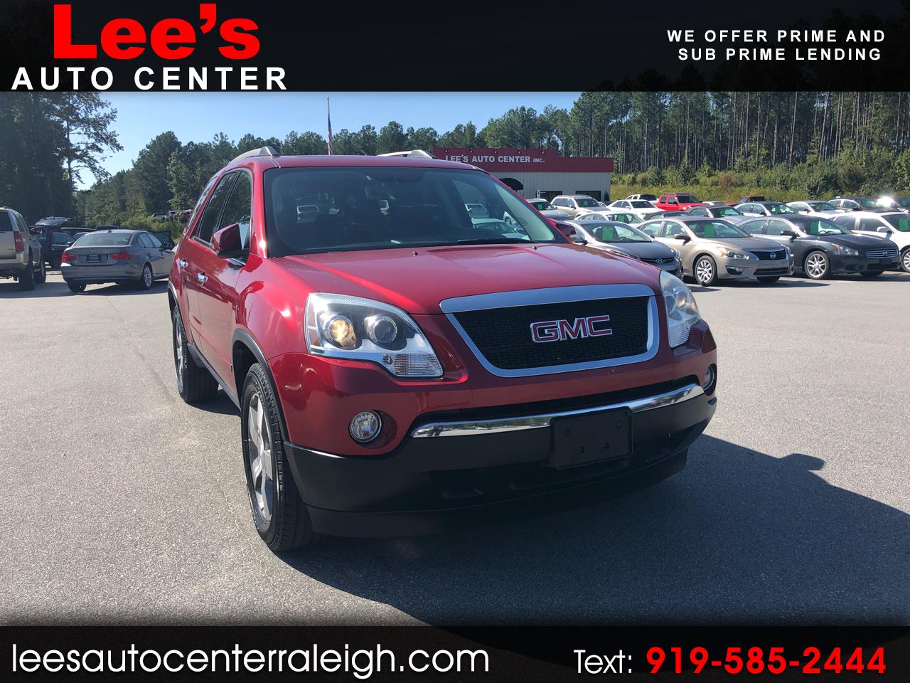 Used 2012 Gmc Acadia Slt1 Carfax 1 Owner For Sale In Raleigh Nc