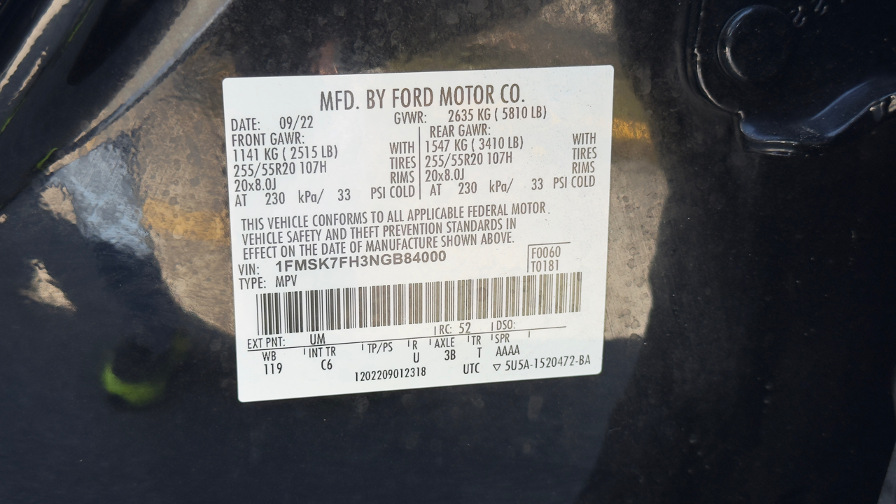 Ford Explorer Limited RWD 2022