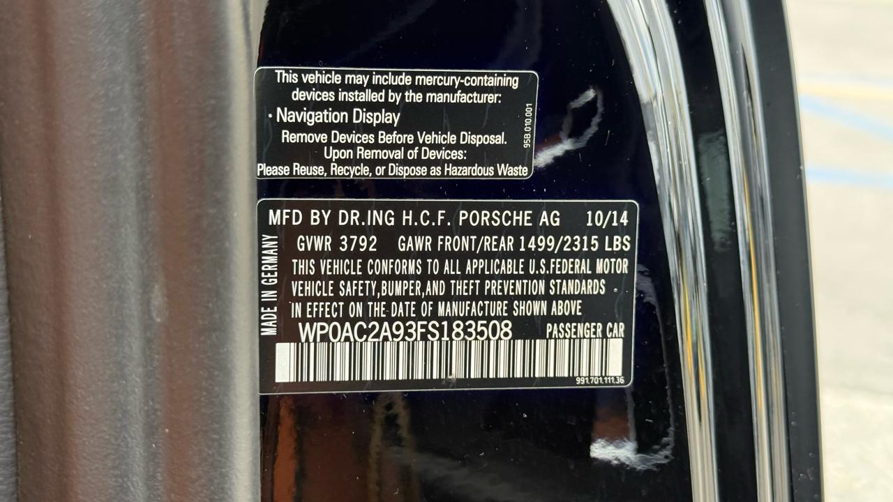 Porsche 911 2dr Cpe GT3 2015