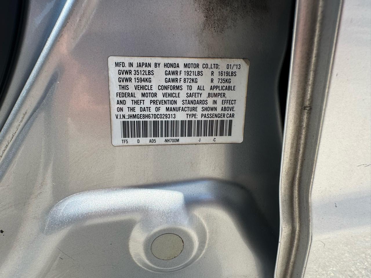 Honda Fit 5dr HB Auto Sport w/Navi 2013