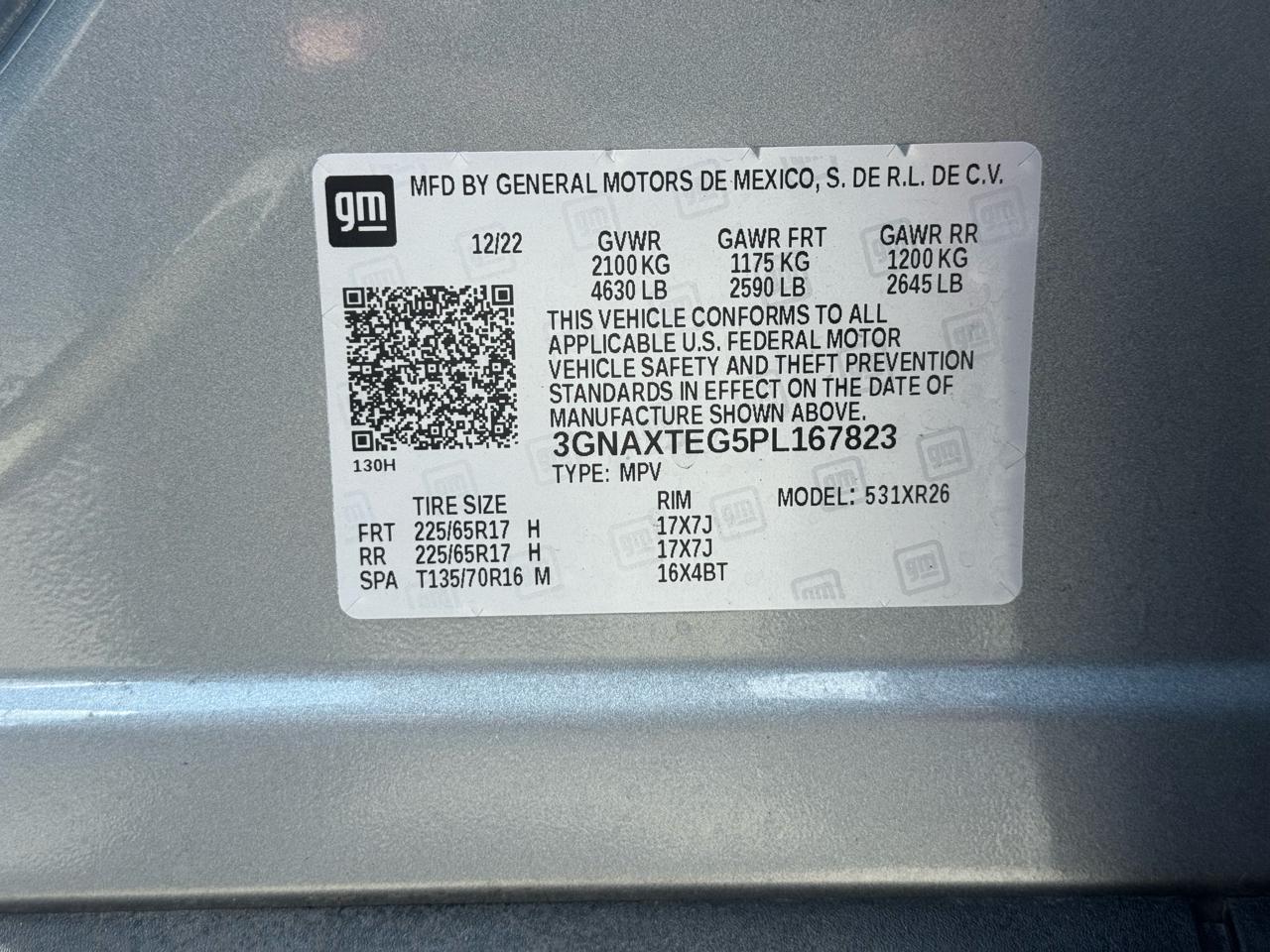 Chevrolet Equinox AWD 4dr LT w/2FL 2023