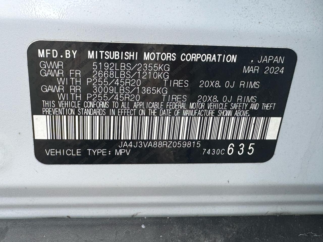 Mitsubishi Outlander SE FWD 2024