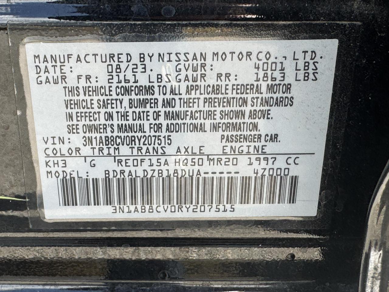 Nissan Sentra SV CVT 2024