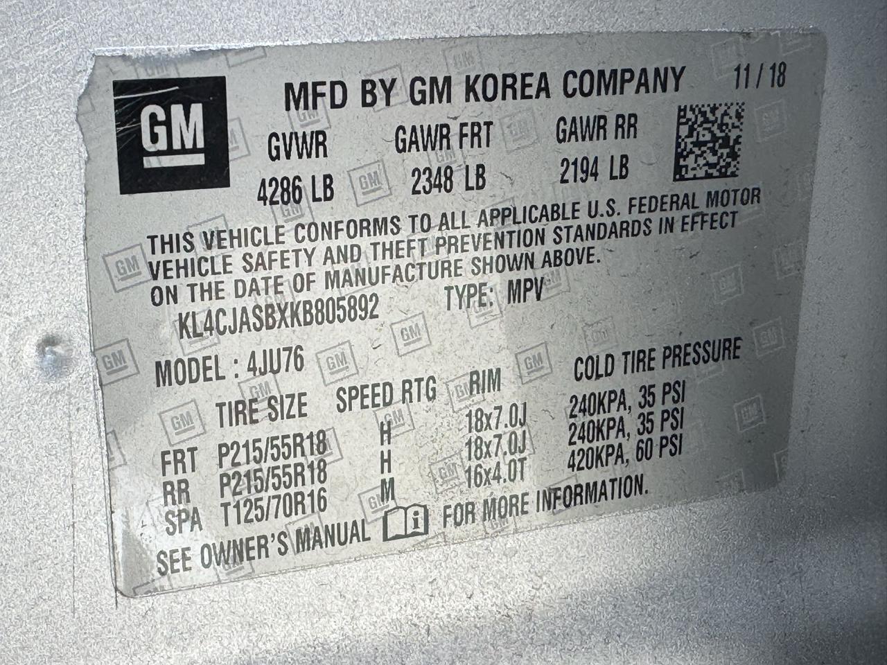 Buick Encore FWD 4dr Preferred 2019