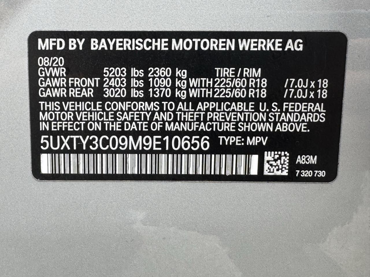 BMW X3 sDrive30i Sports Activity Vehicle 2021