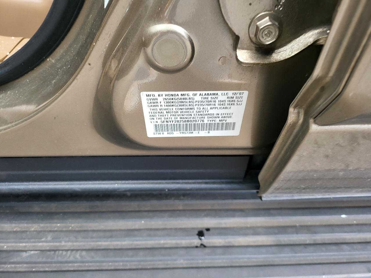 Honda Pilot 2WD 4dr VP 2008