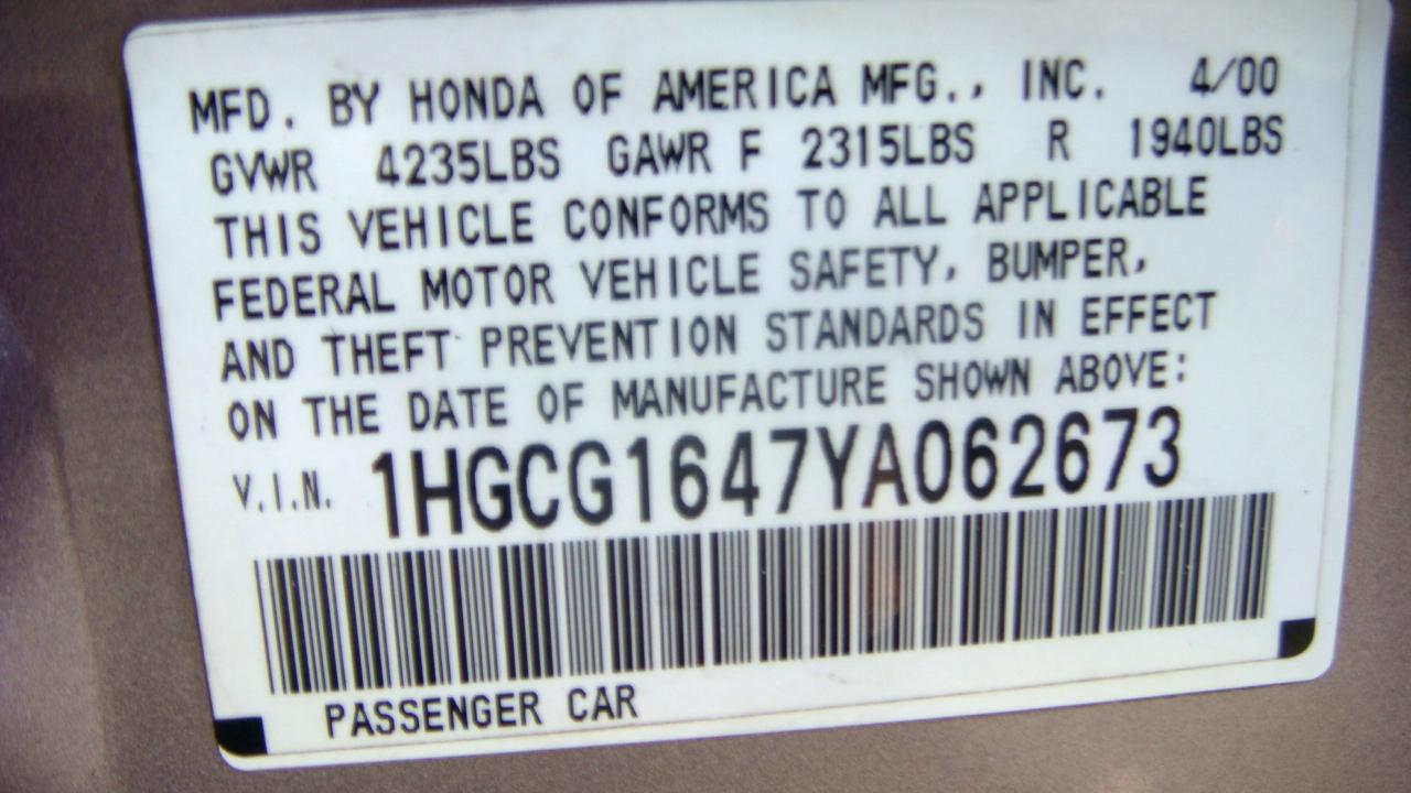 Honda Accord LX 2000