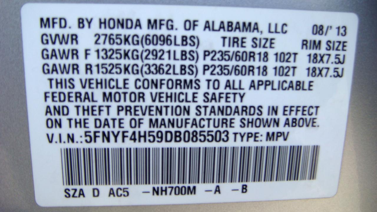 Honda Pilot EX-L 4D SUV AWD 2013