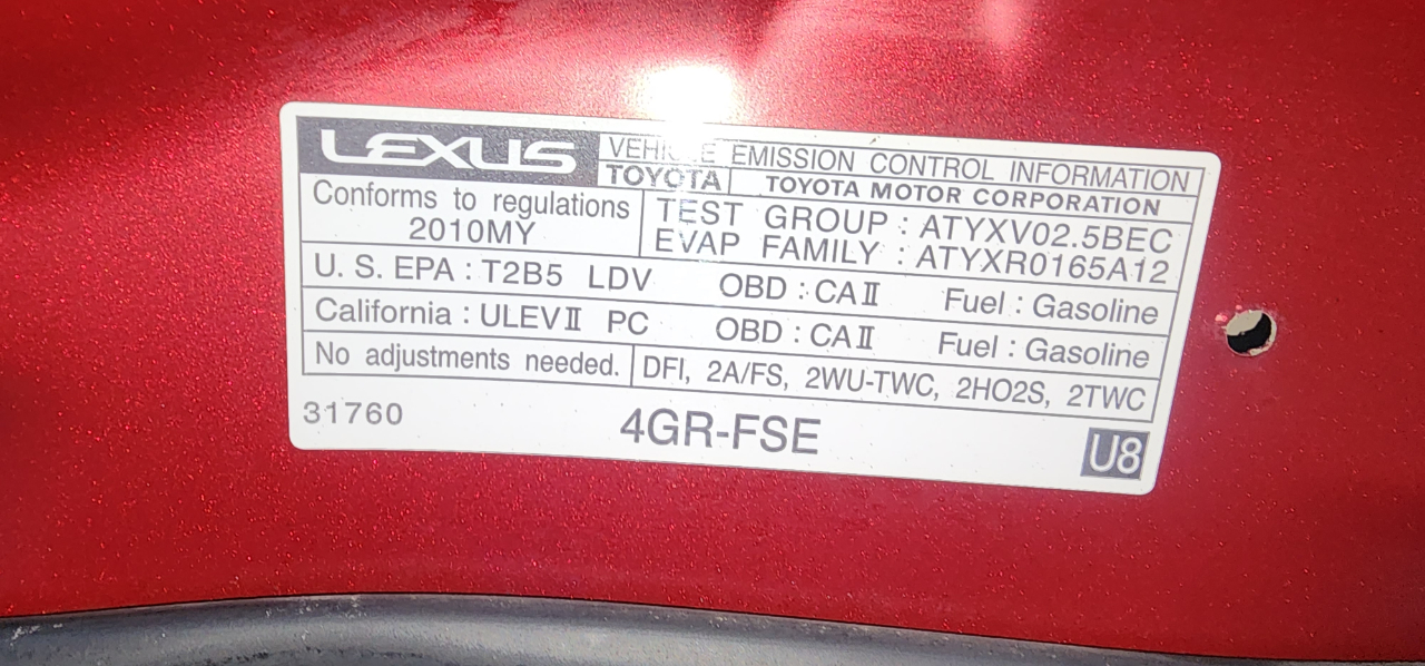 Lexus IS 250C 2dr Conv Auto 2010