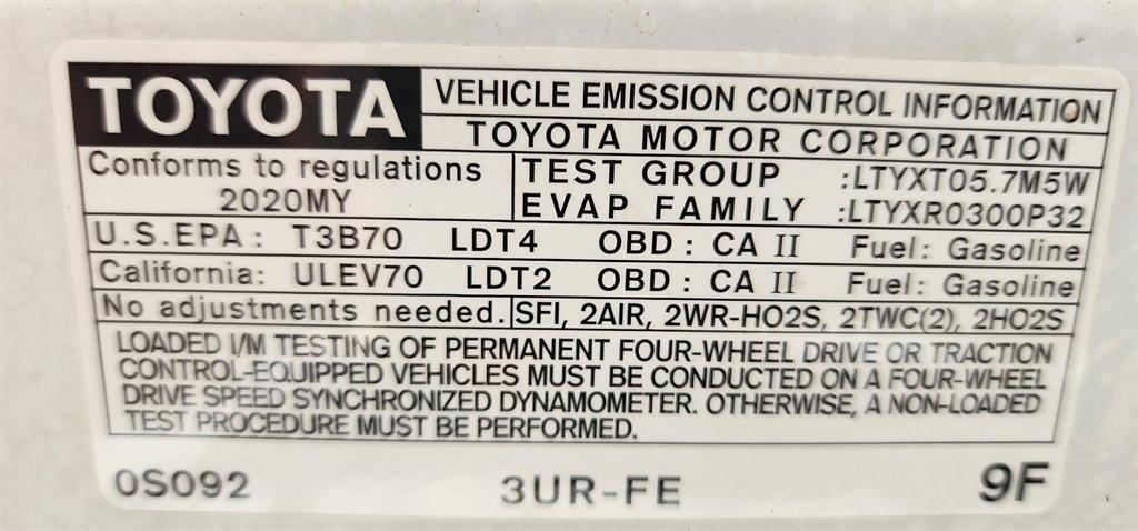 Toyota Tundra 2WD Limited CrewMax 5.5' Bed 5.7L (Natl) 2020
