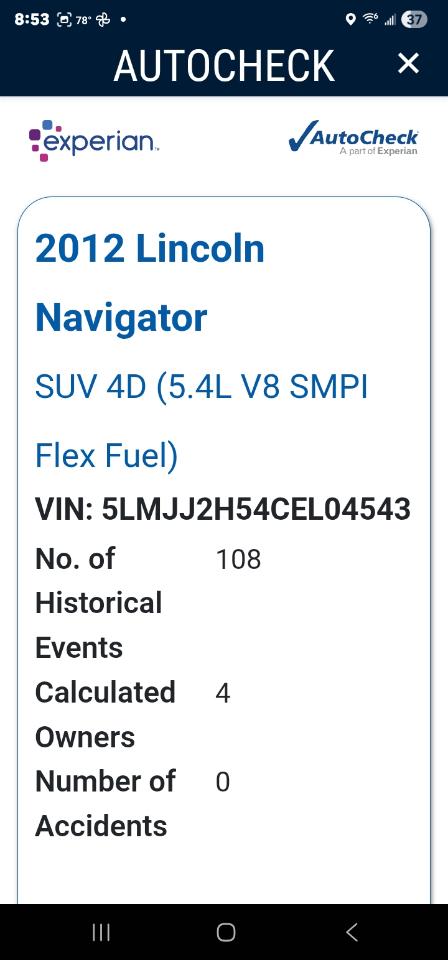Lincoln Navigator  2012