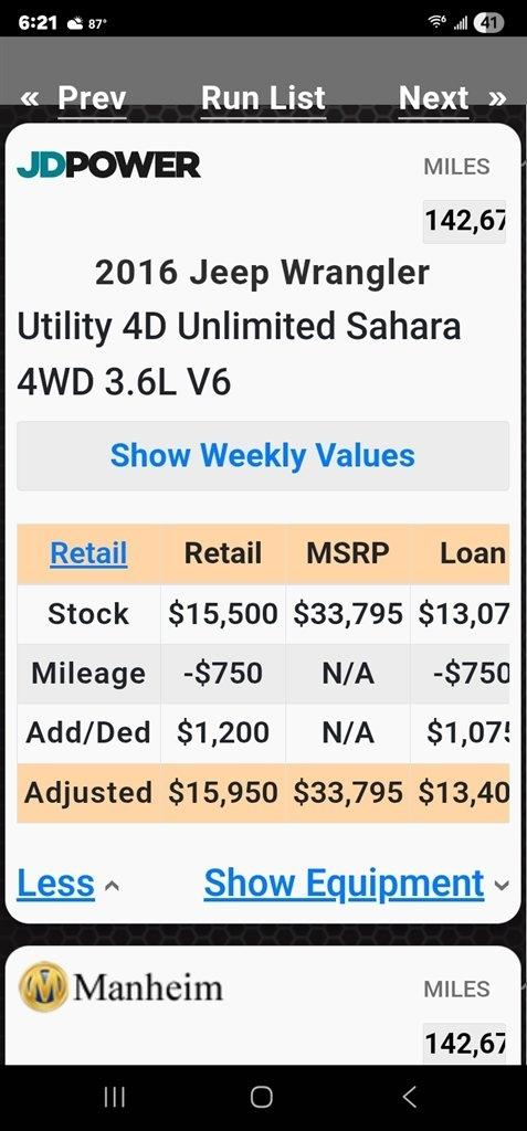 Jeep Wrangler Unlimited 4WD 4dr Sahara 2016