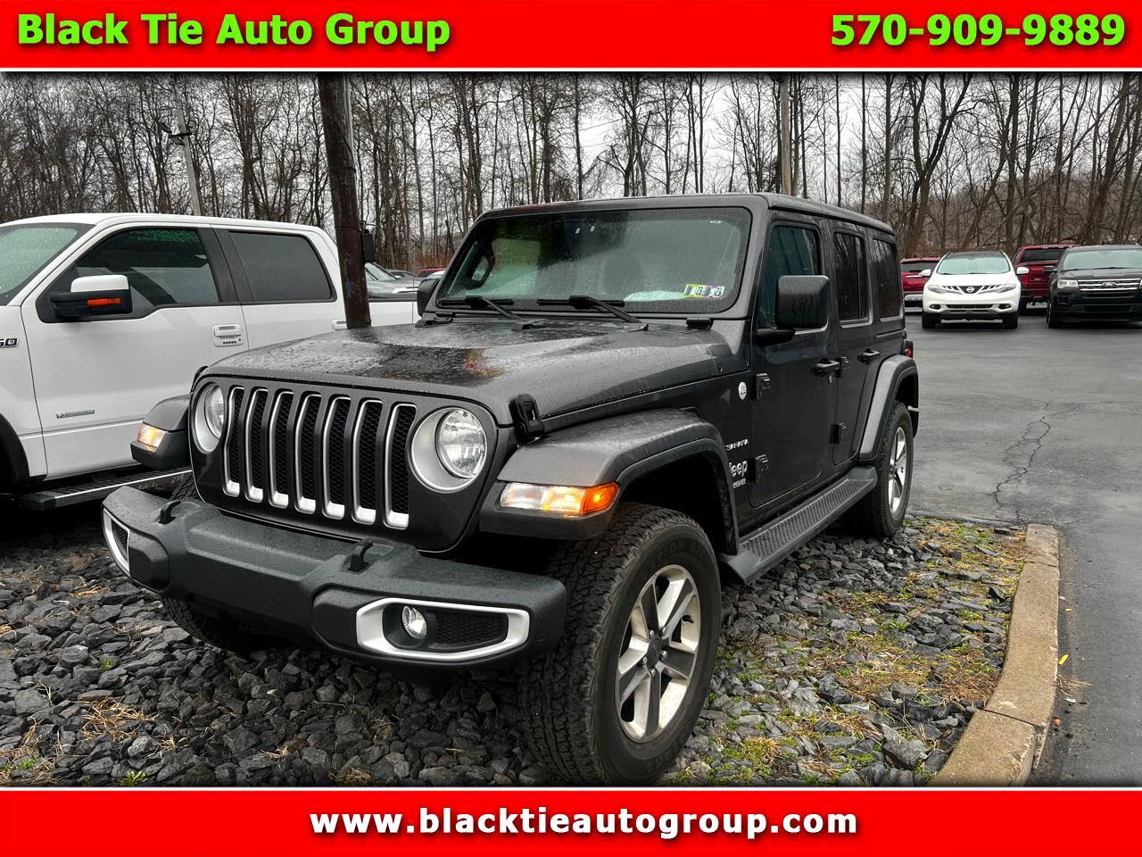 Used 2018 Jeep Wrangler Unlimited Sahara 4x4 for Sale in Scranton PA 18504  Black Tie Auto Group
