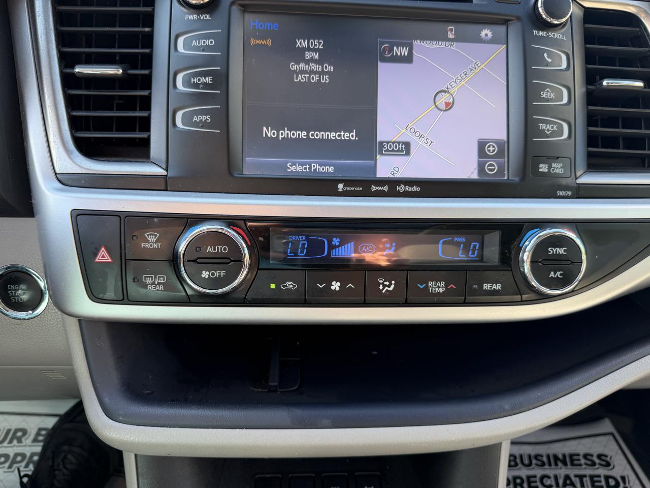 Toyota Highlander XLE V6 AWD (Natl) 2018