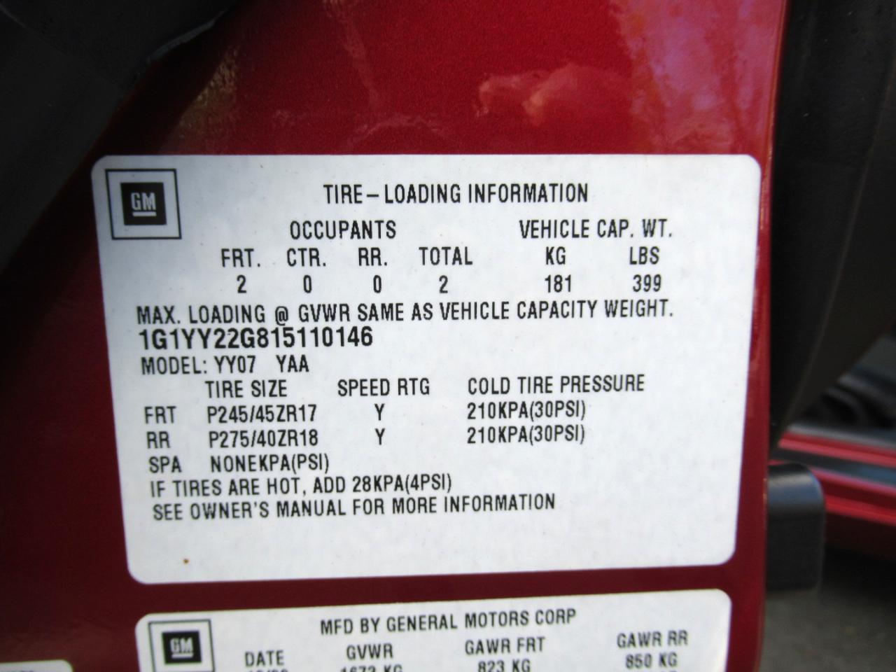 Chevrolet Corvette Coupe 2001