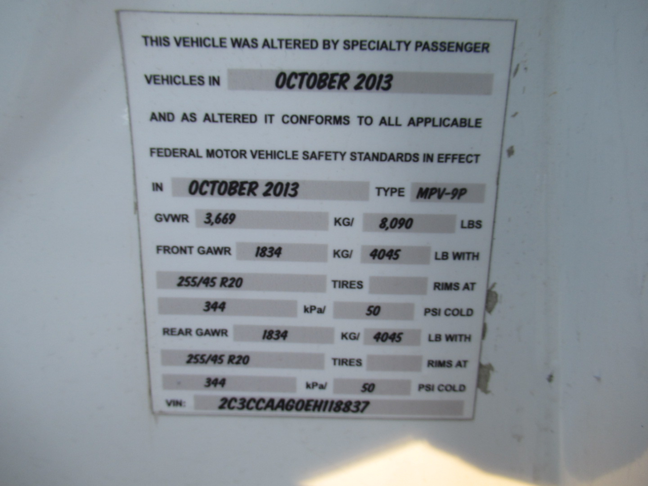 Chrysler 300 RWD 2014