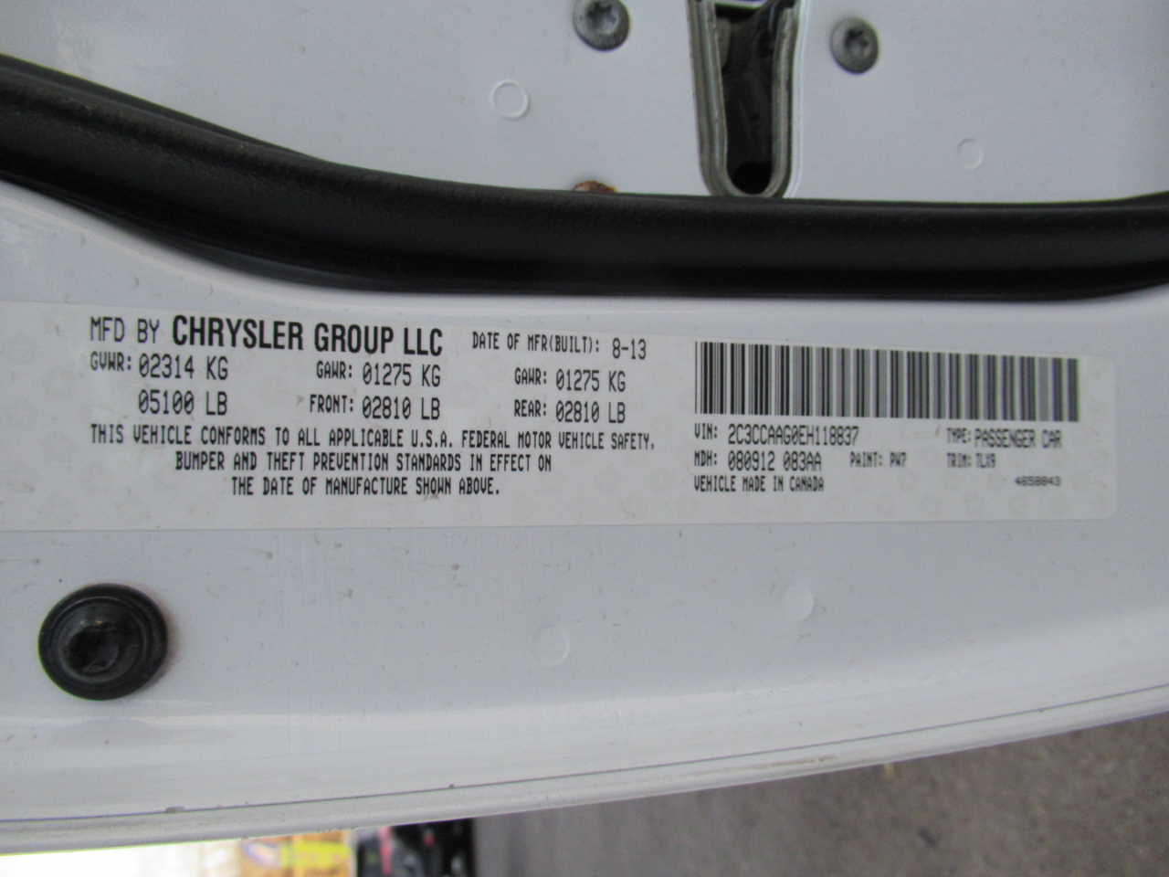 Chrysler 300 RWD 2014