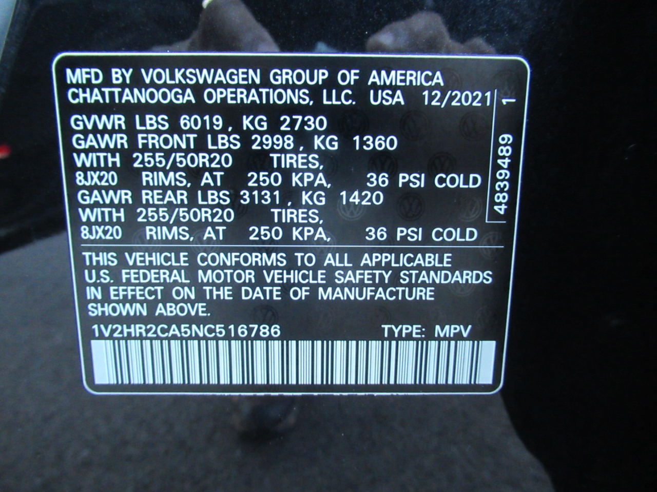 Volkswagen Atlas V6 SE w/Technology 4MOTION 2022