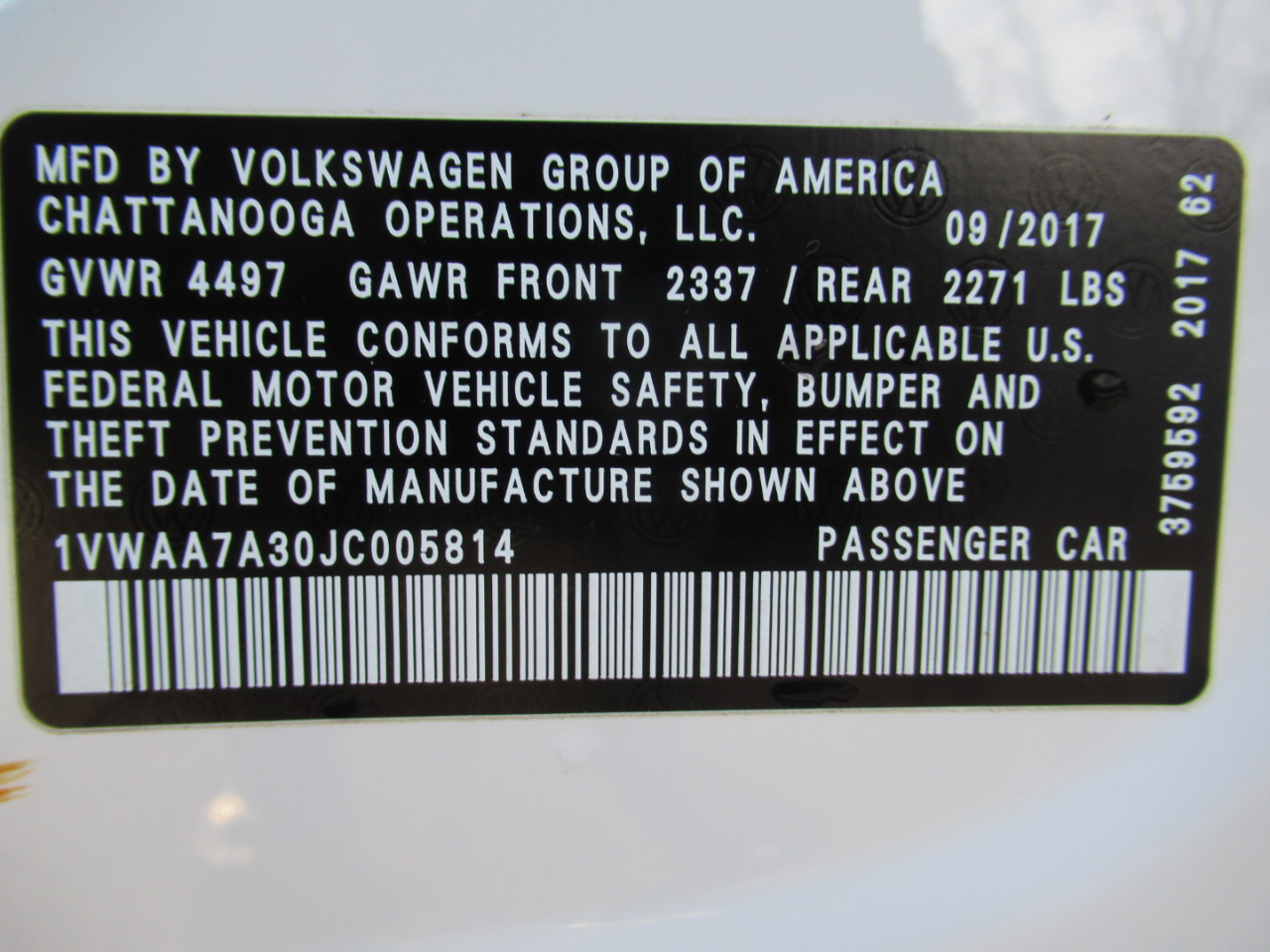 Volkswagen Passat S 2018