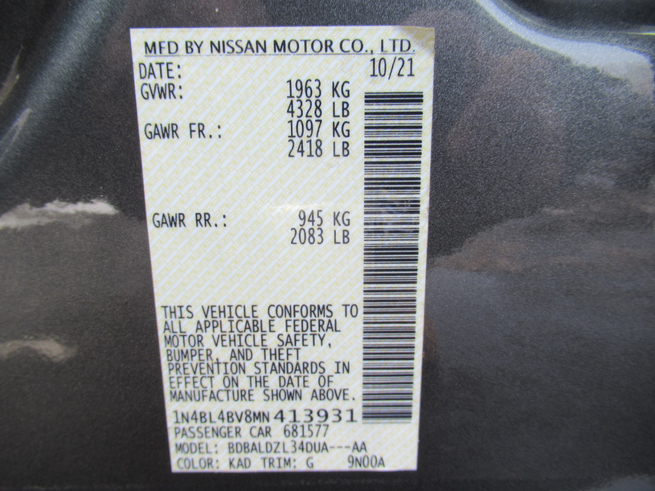 Nissan Altima 2.5 S 2021