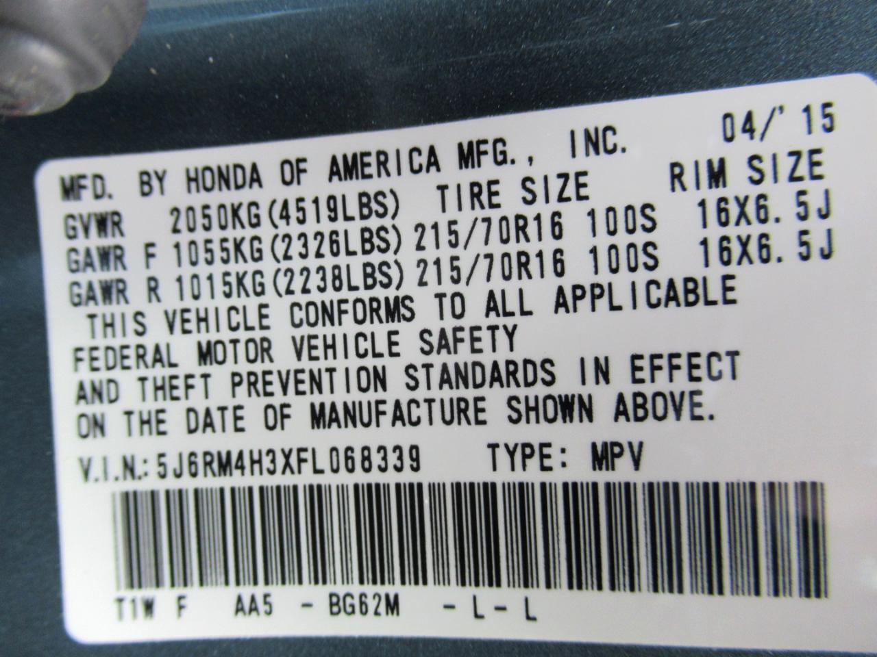 Honda CR-V LX 4WD 2015