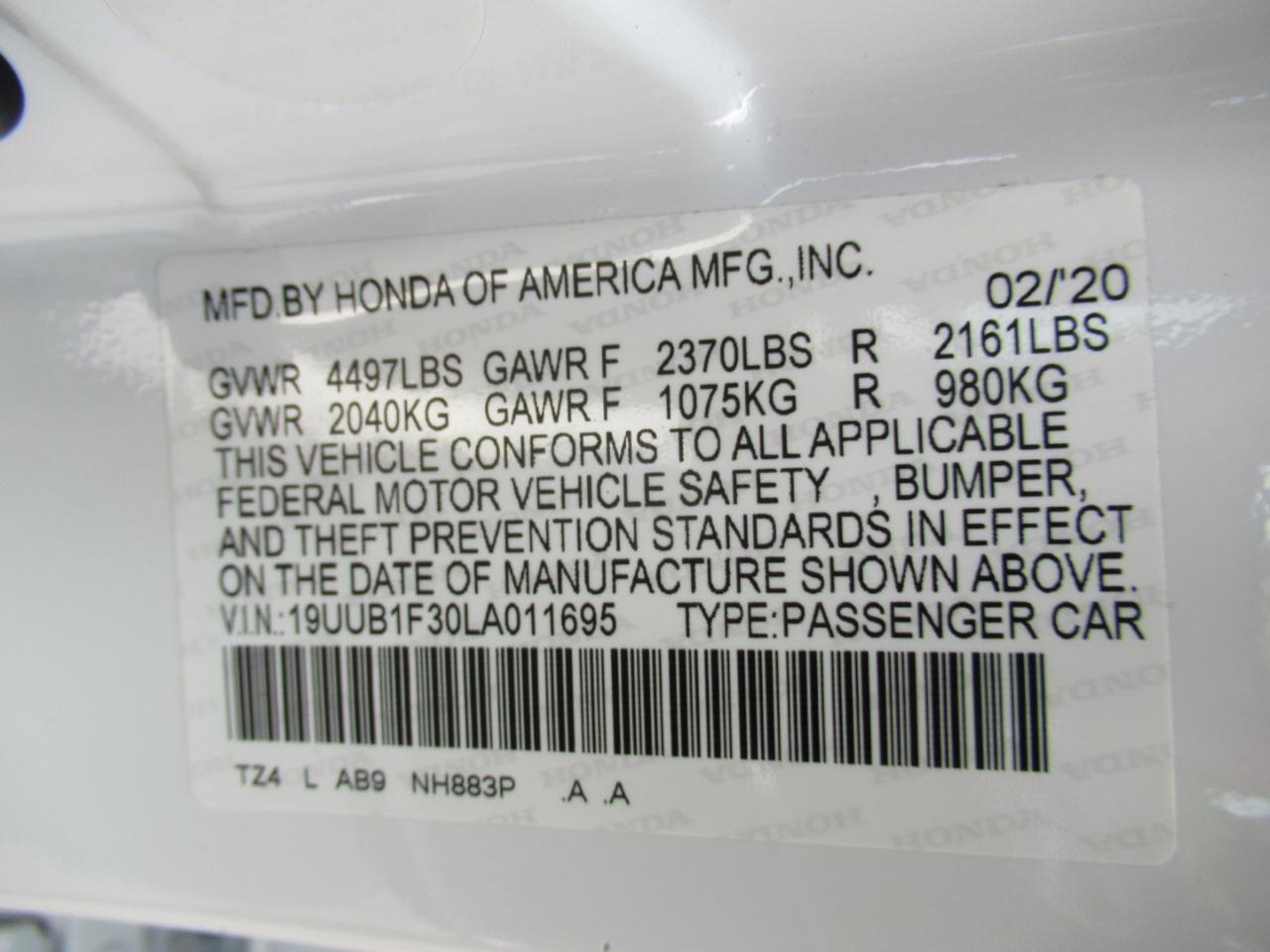 Acura TLX Base 2.4L 2020