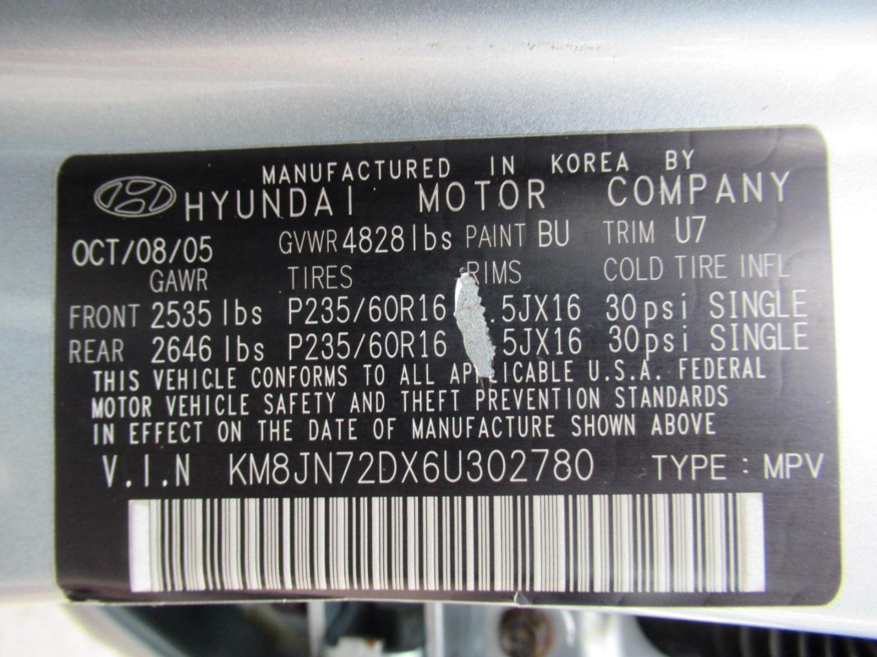 Hyundai Tucson GLS 2.7 4WD 2006
