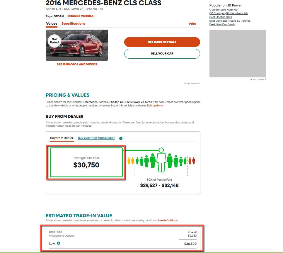Mercedes-Benz CLS-Class CLS550 4MATIC 2016