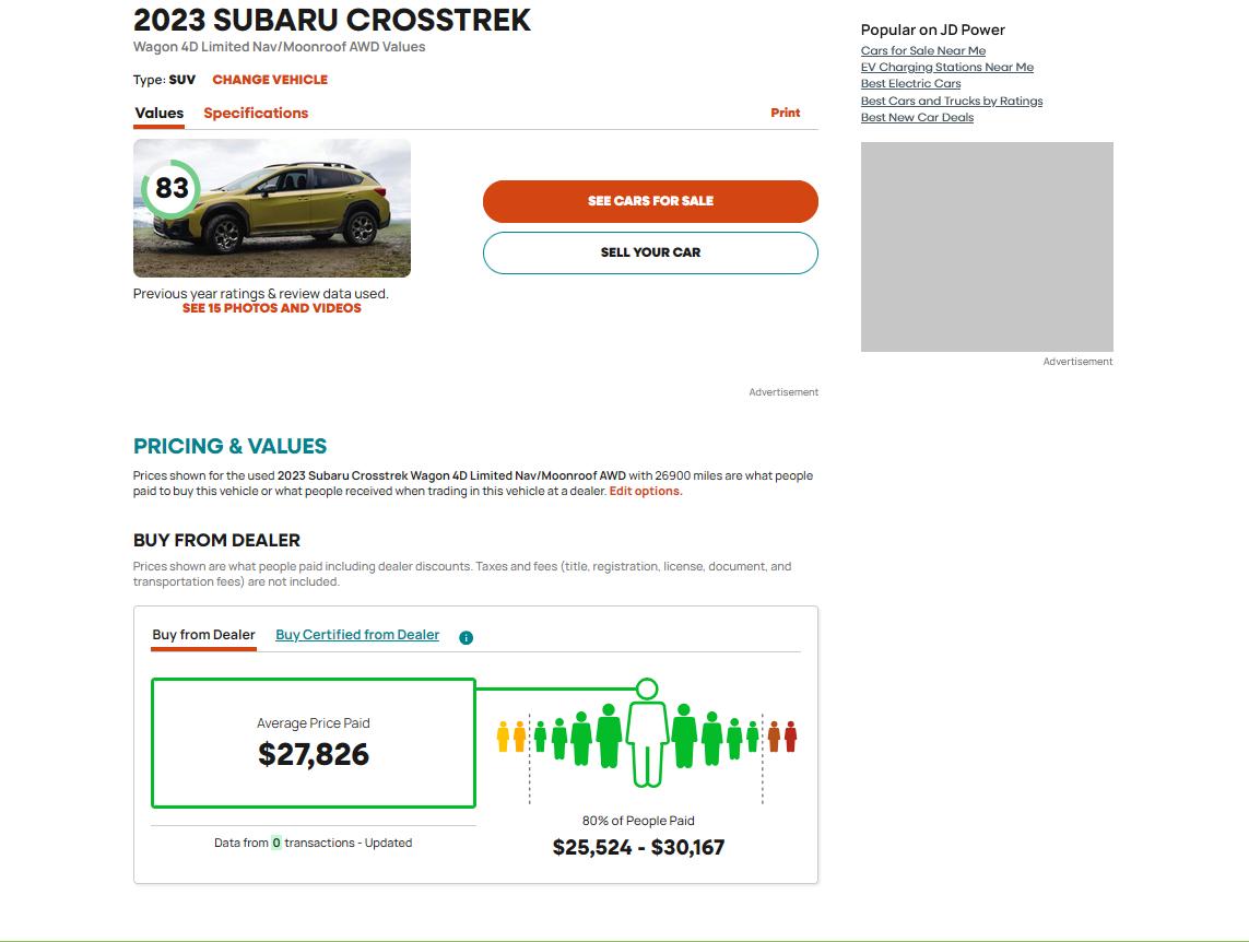 Subaru Crosstrek  2023