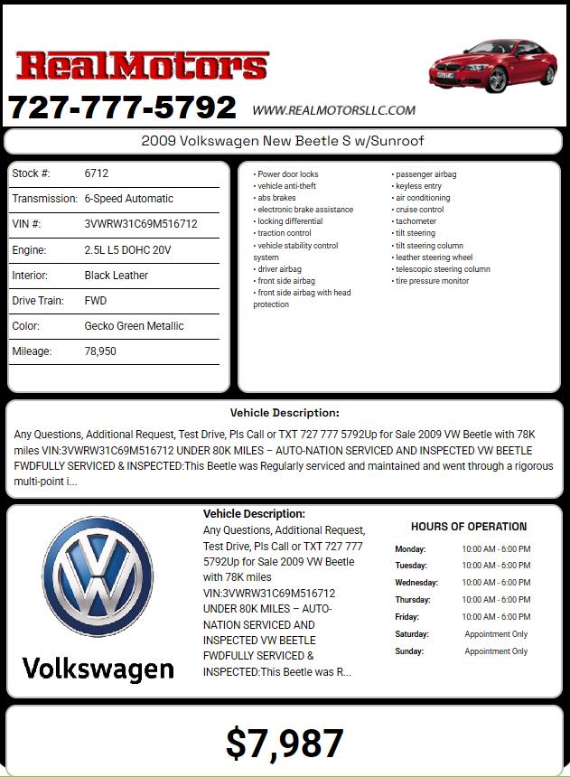 Volkswagen New Beetle  2009