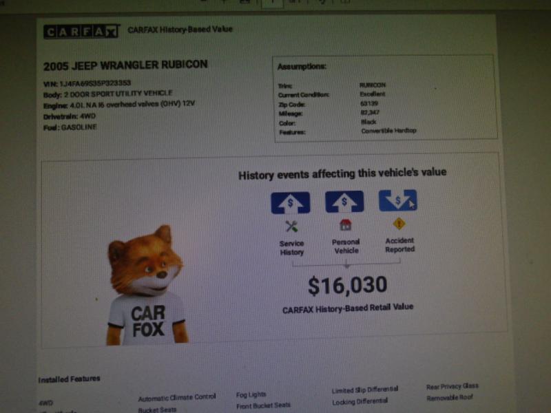 Jeep Wrangler 4WD 2dr Rubicon 2005