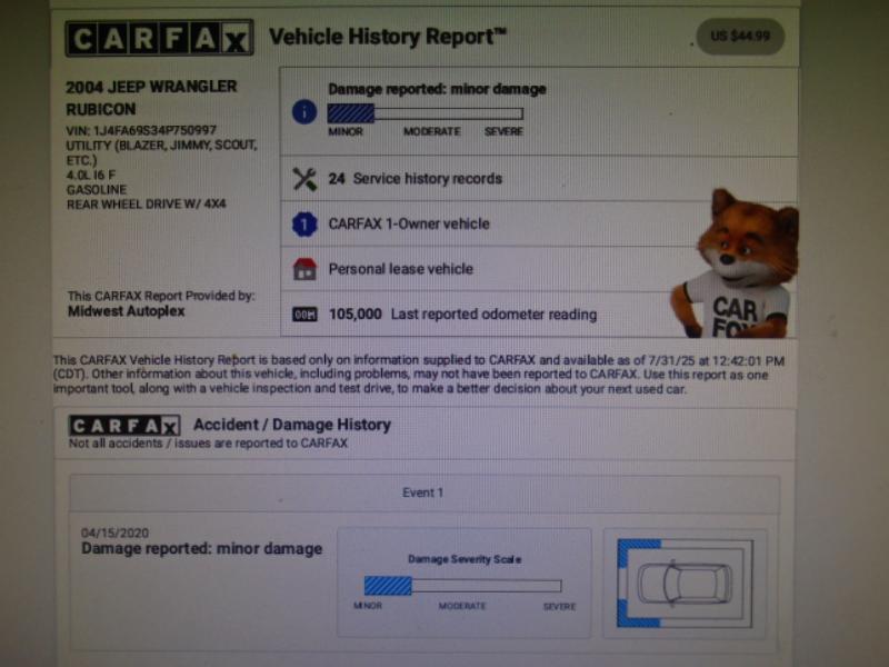 Jeep Wrangler 4WD 2dr Rubicon 2004 Jeep Wrangler 4WD 2dr Rubicon 2004