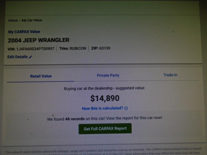 Jeep Wrangler 4WD 2dr Rubicon 2004 Jeep Wrangler 4WD 2dr Rubicon 2004