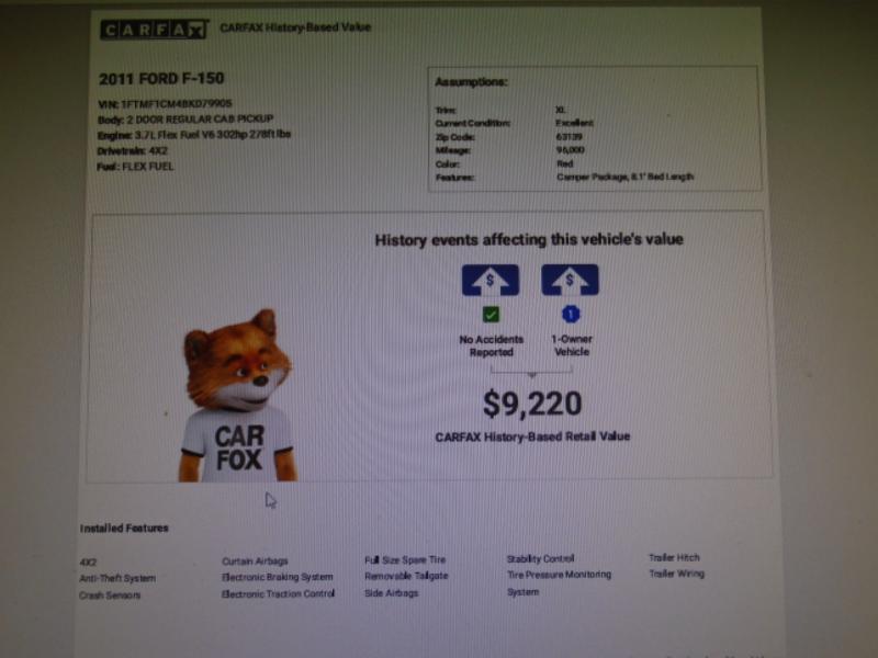 Ford F-150 XL 8-ft. Bed 2WD 2011