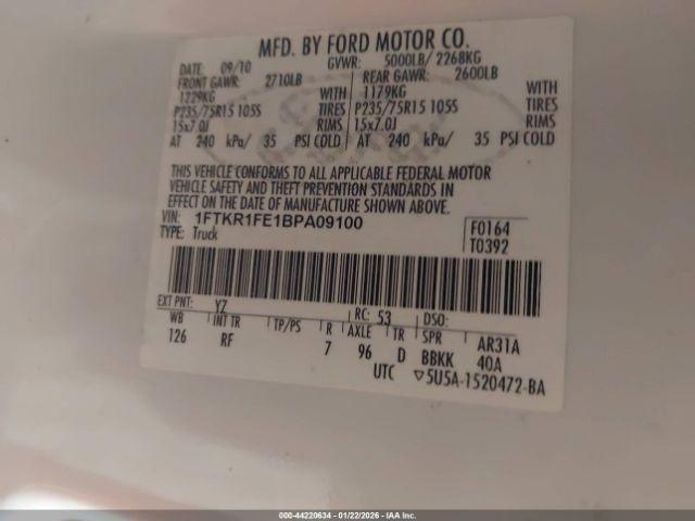 Ford Ranger Supercab 4.0L XL Fleet 4WD 2011