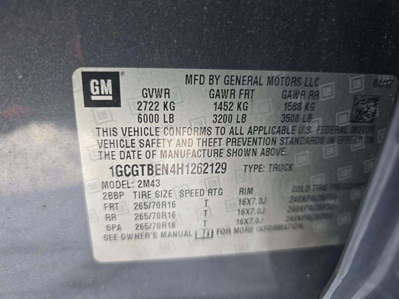 Chevrolet Colorado Work Truck Crew Cab 4WD 2017