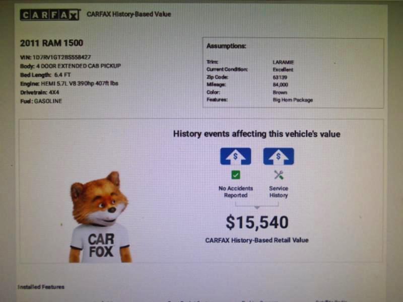 RAM 1500 Laramie Quad Cab 4WD 2011