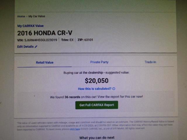 Honda CR-V EX AWD 2016