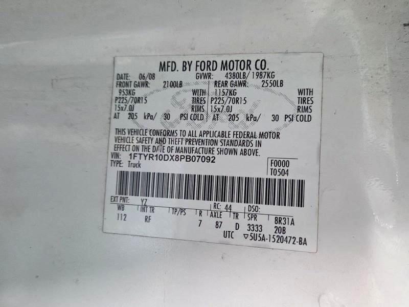 Ford Ranger XL Reg. Cab Long Bed 2WD 2008