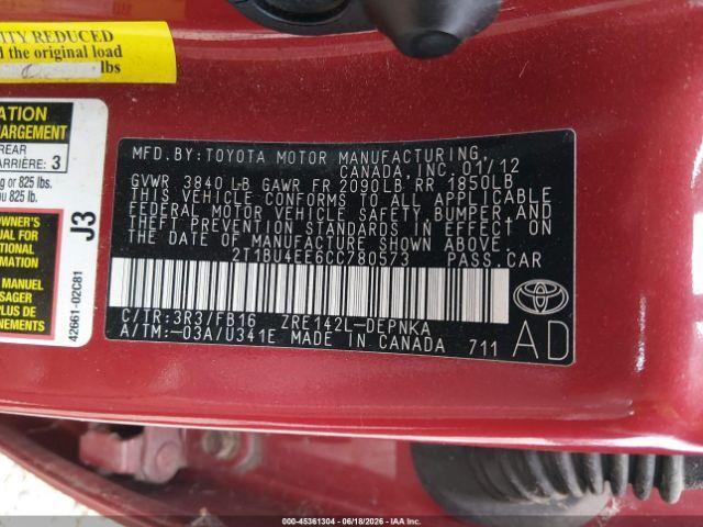 Toyota Corolla LE 4D Sedan at 2012