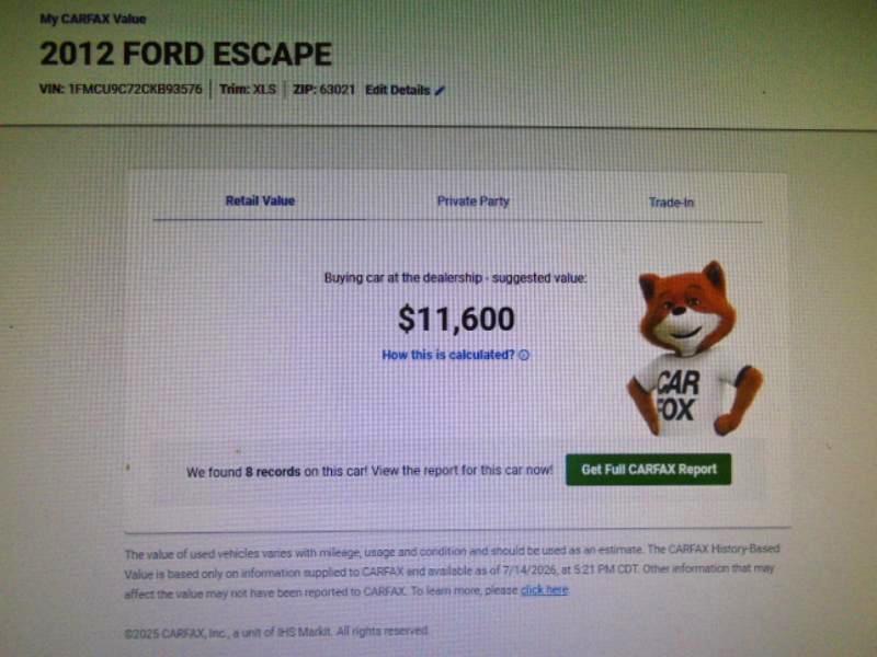 Ford Escape XLS 4WD 2012